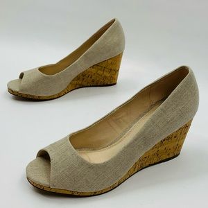 Kelly & Kate Kaydena Peep Toe Wedge Heel